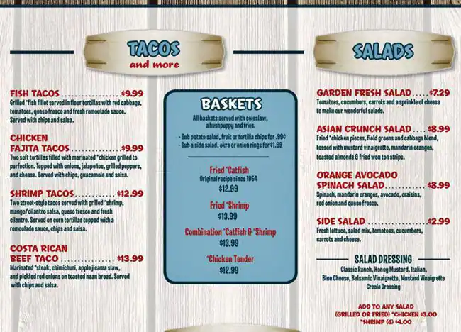 Menu of Ski Shores Cafe, Westlake Highlands, Austin  