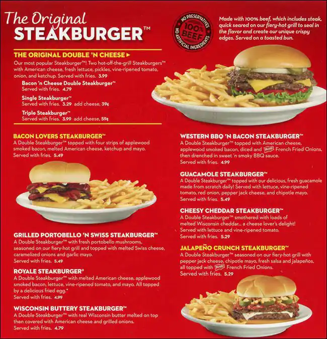 Menu of Steak 'n Shake, Southpark Meadows, Austin  