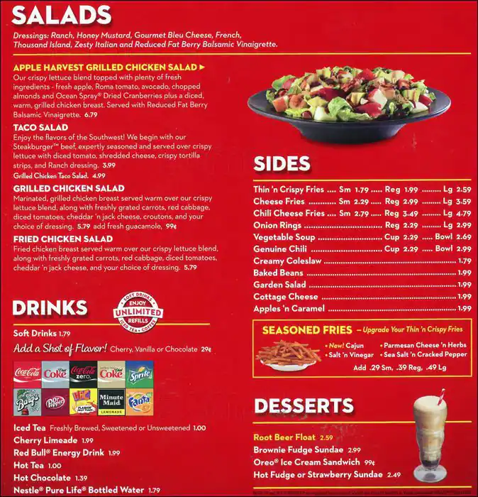 Menu of Steak 'n Shake, Southpark Meadows, Austin  