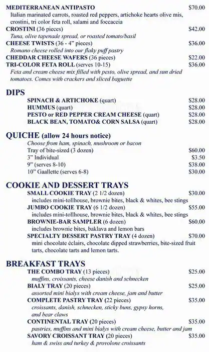 Menu of Sweetish Hill Bakery & Cafe, Clarksville, Austin  