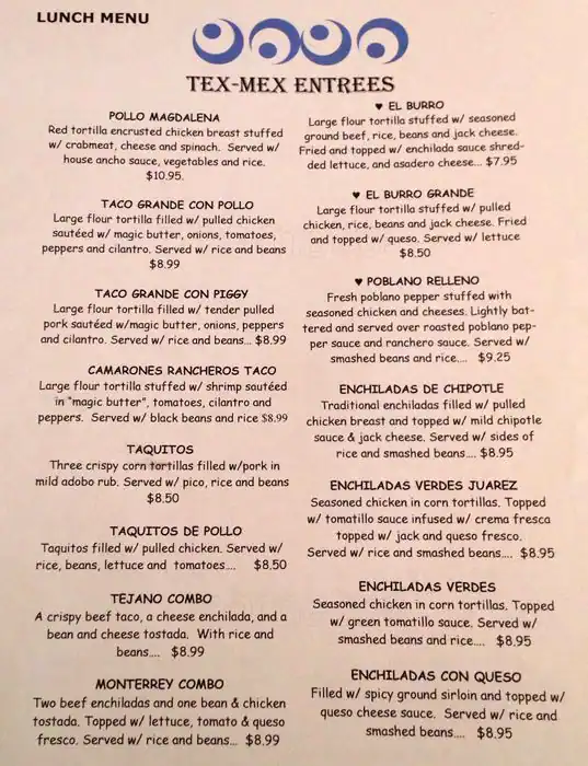 Menu of São Paulo's, Rosewood, Austin  