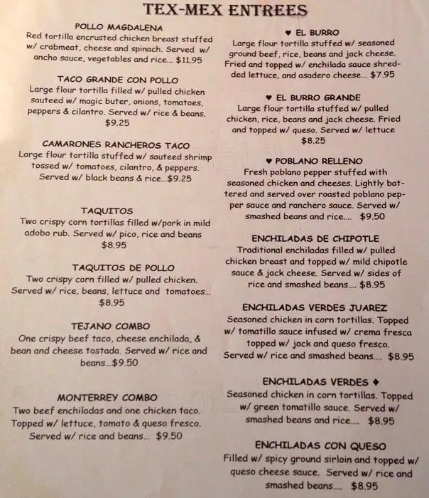 Menu of São Paulo's, Rosewood, Austin  