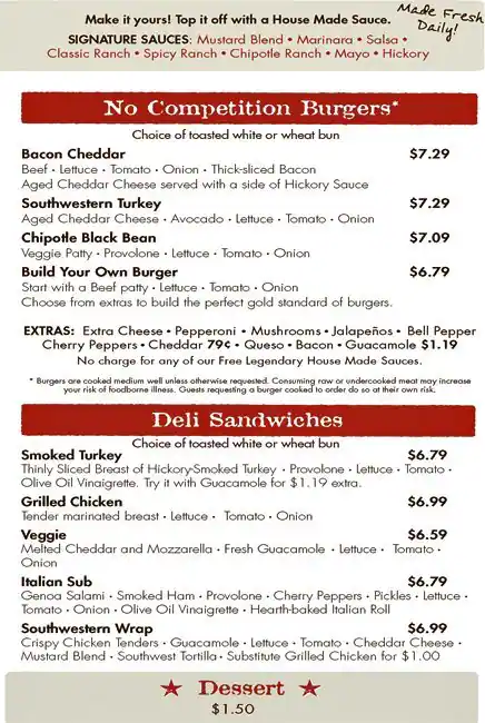 Tasty food Sandwichmenu Cedar Park, Cedar Park