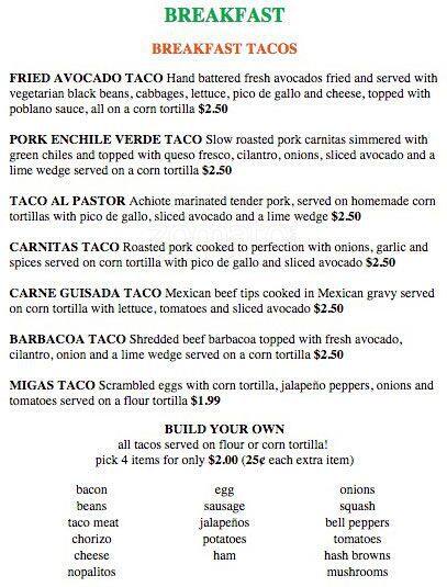 Tasty food Mexicanmenu Far West, Austin