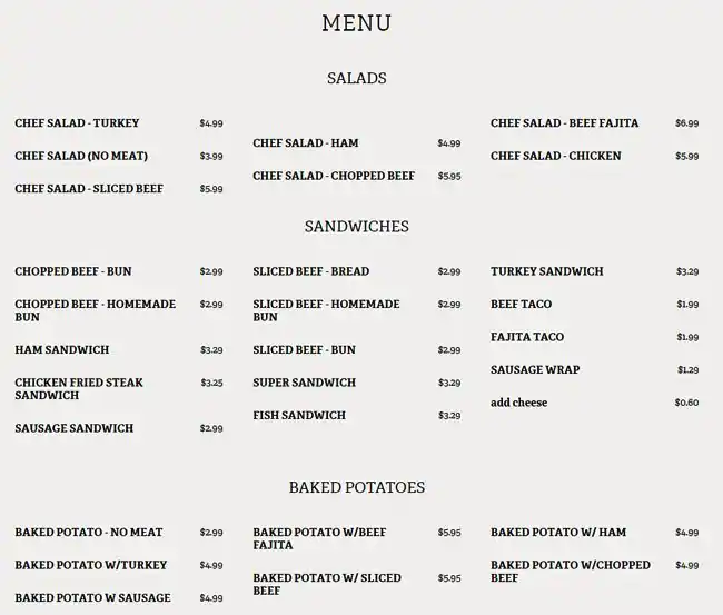 Best restaurant menu near Lockhart Caldwell County
