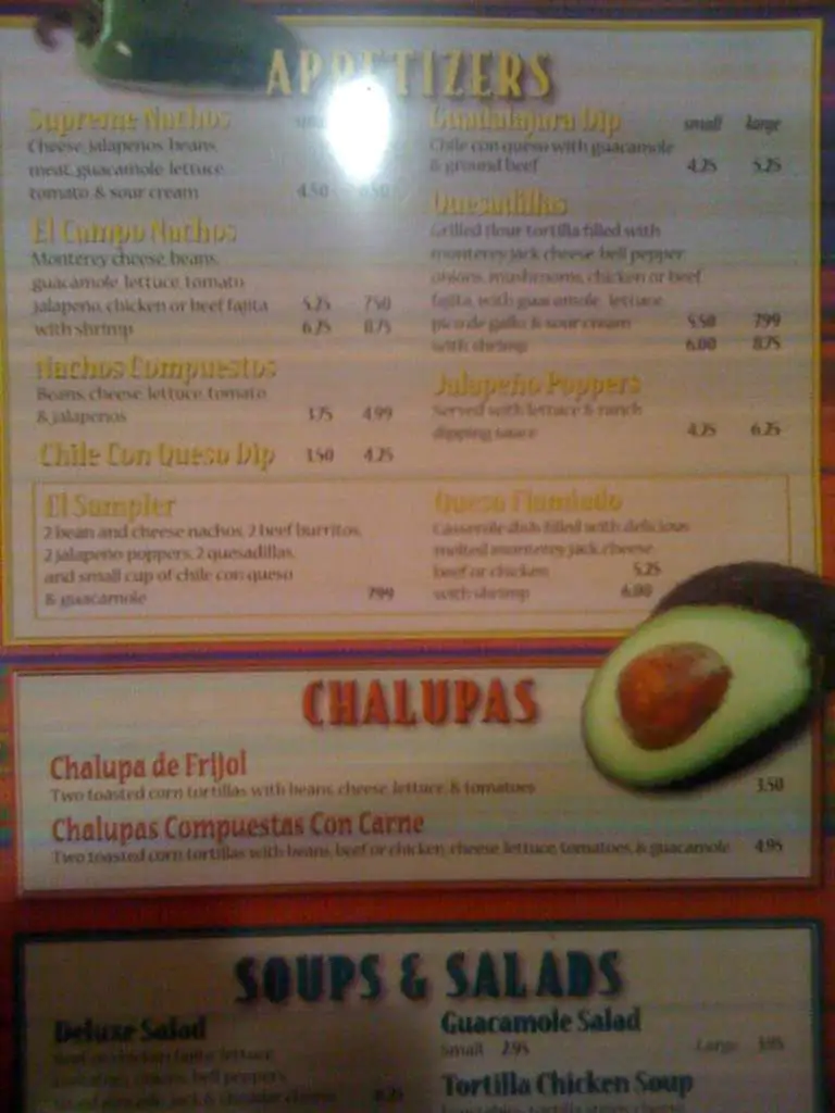 Menu of Guadalajara Mexican Restaurant, Lockhart, Caldwell County  