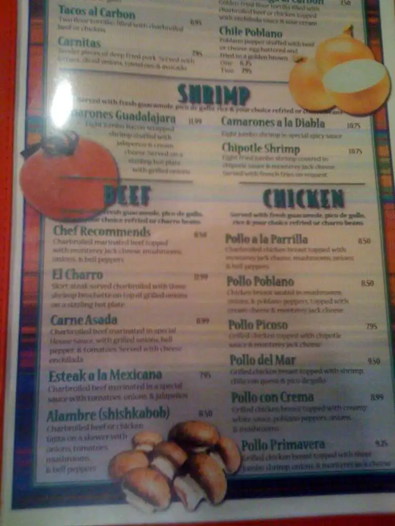 Menu of Guadalajara Mexican Restaurant, Lockhart, Caldwell County  