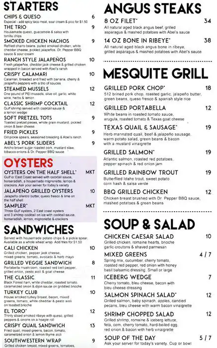 Best restaurant menu near Oyster Landing Clarksville Austin