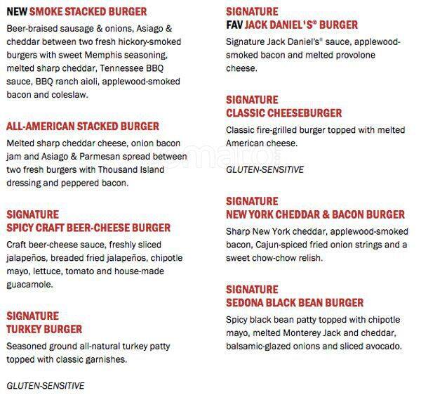 Menu of TGI Fridays, Southpark Meadows, Austin  