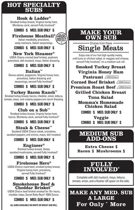 Tasty food Sandwichmenu The Parks at Arlington, Arlington