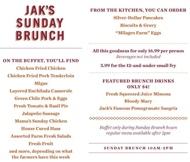 Menu of Jack Allen's Kitchen, West Oak Hill, Austin  