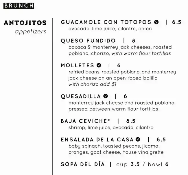 Best restaurant menu near East Cesar Chavez Austin
