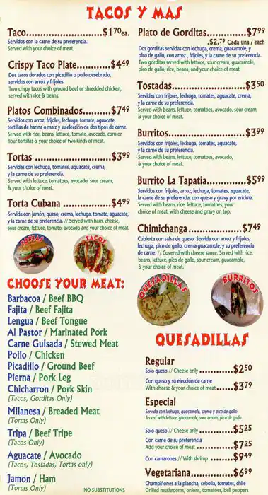 Best restaurant menu near Copperfield Austin