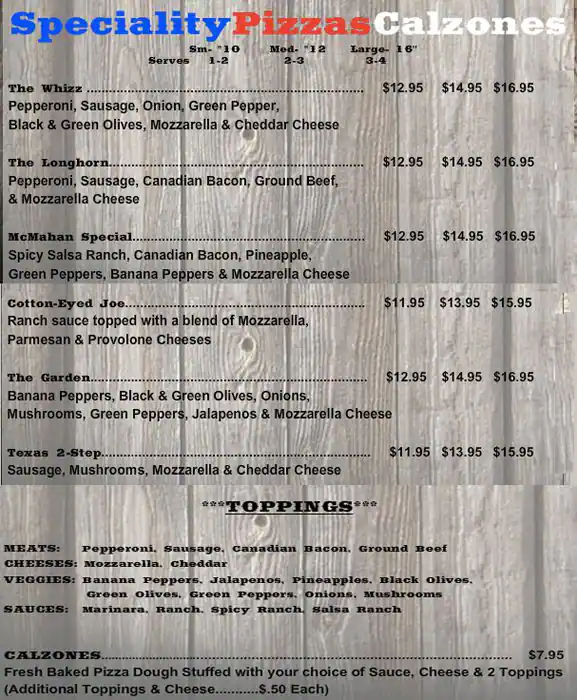 Best restaurant menu near Lockhart Caldwell County