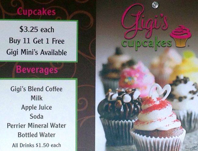 Menu of Gigi's Cupcakes, Cedar Park, Cedar Park  
