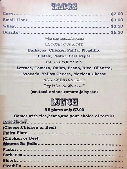 Tasty food Tex-Mex, Mexicanmenu Travis Heights, Austin