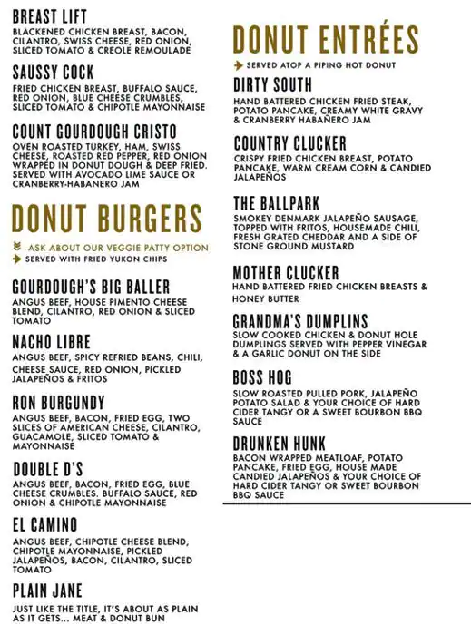 Menu of Gourdough's Public House, Barton Hills, Austin  