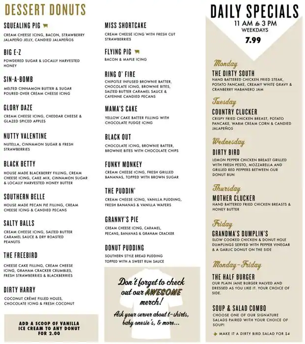 Menu of Gourdough's Public House, Barton Hills, Austin  