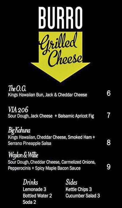 Menu of Burro Cheese Kitchen, Travis Heights, Austin  