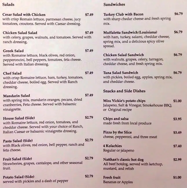 Tasty food Sandwichmenu The Parks at Arlington, Arlington