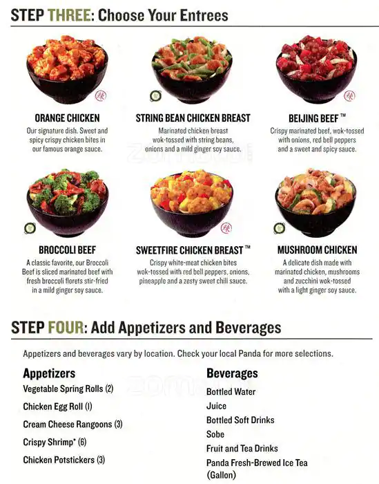 Menu of Panda Express, Copperfield, Austin  