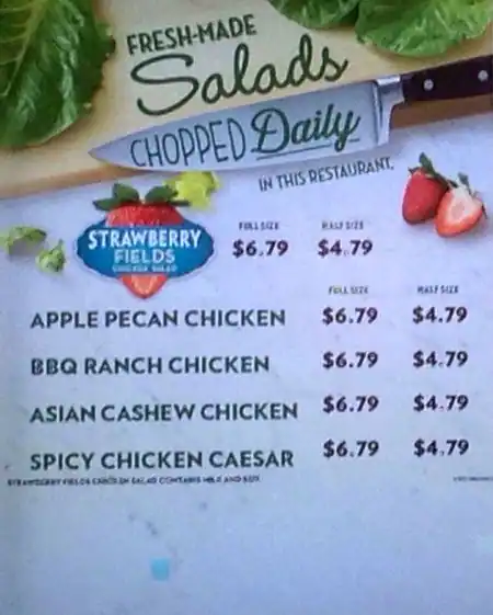 Menu of Wendy's, Southpark Meadows, Austin  