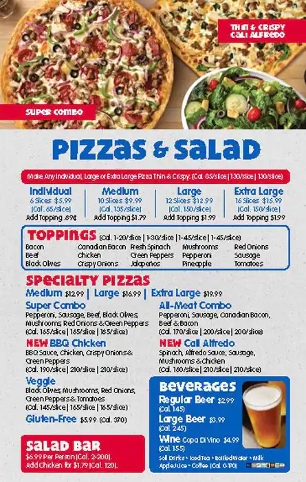 Menu of Chuck E Cheese's, Southpark Meadows, Austin  