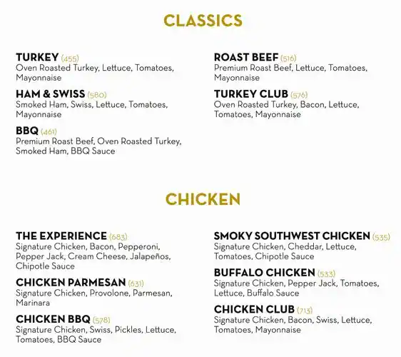 Tasty food Sandwichmenu Downtown, Austin