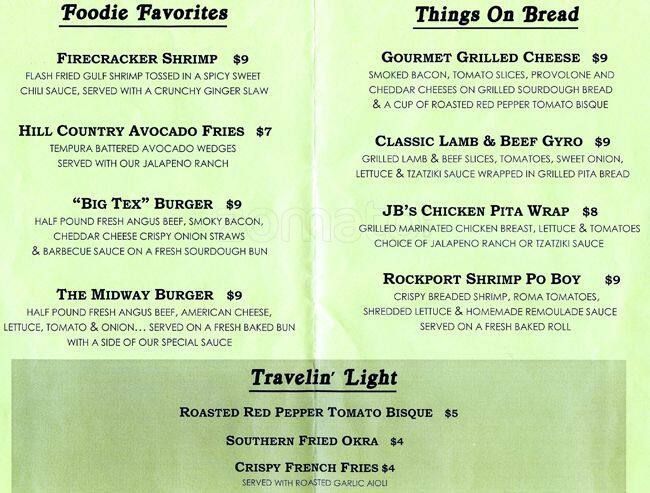 Best restaurant menu near West Lake Hills Austin
