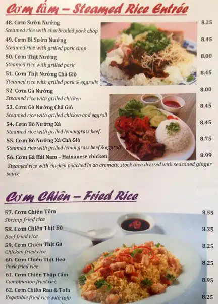 Menu of Duy Vietnamese Restaurant, Windsor Hills, Austin  