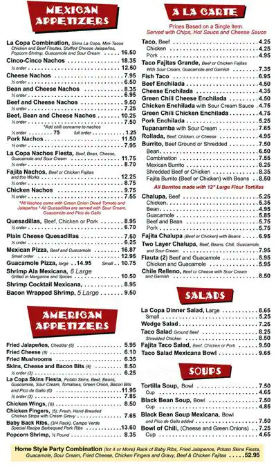 Menu of Campo Verde, Dalworthington Gardens, Arlington  