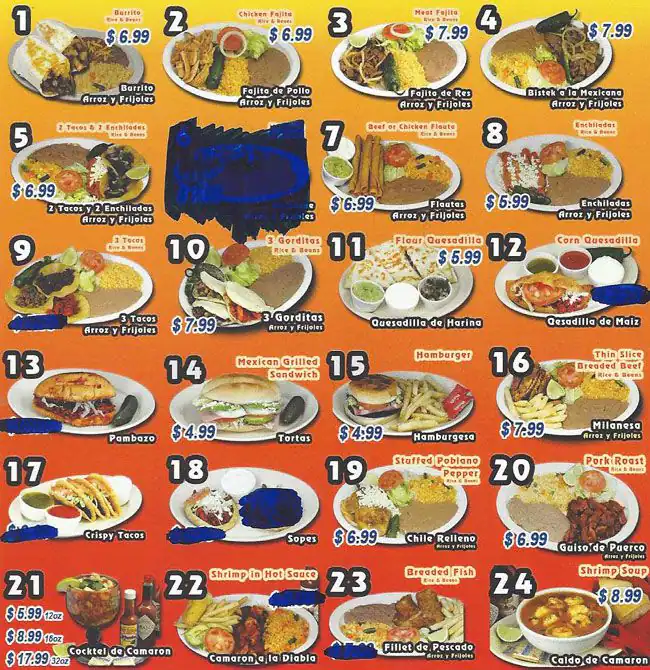 Menu of Cesar's Tacos, Oak Cliff, Dallas  