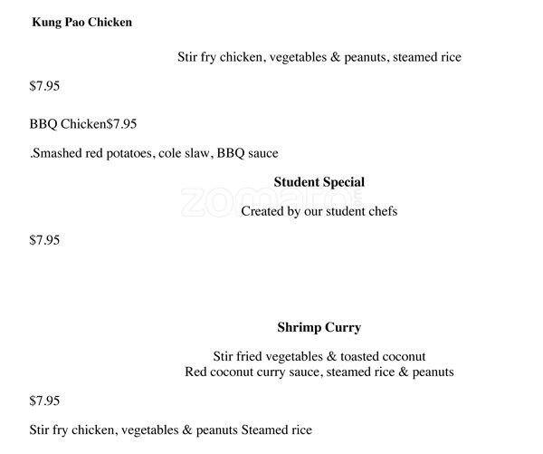 Menu of Chef's Gallery, Vickery Meadow, Dallas  