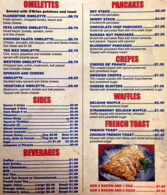 Menu of JJ's Café, Lake Highlands, Dallas  