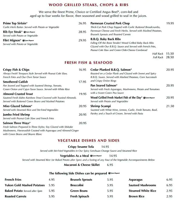 Menu of Grand Lux Cafe, Far North Dallas, Dallas  