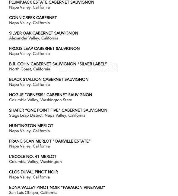 Menu of Hattie's, Bishop Arts District, Dallas  