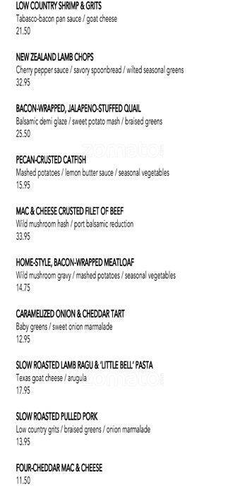 Menu of Hattie's, Bishop Arts District, Dallas  