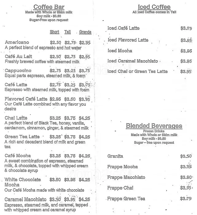 Menu of Iris Bagel and Coffee House, Dalworthington Gardens, Arlington  