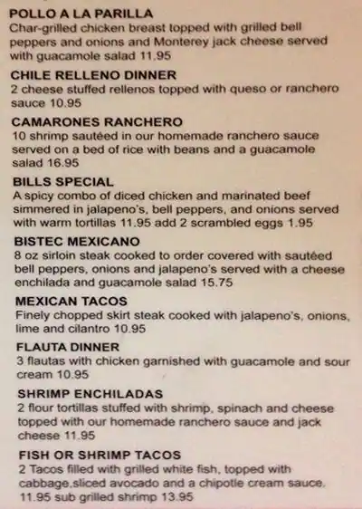 Menu of Miranda's Mexican Food, Burleson, Burleson  