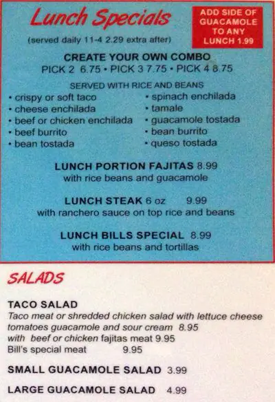 Menu of Miranda's Mexican Food, Burleson, Burleson  