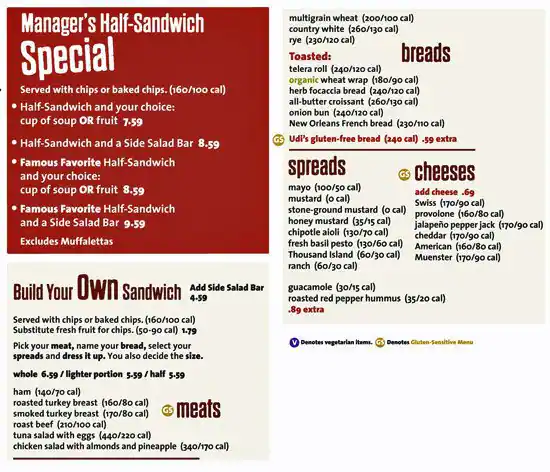 Menu of Jason's Deli, Lower Greenville, Dallas  