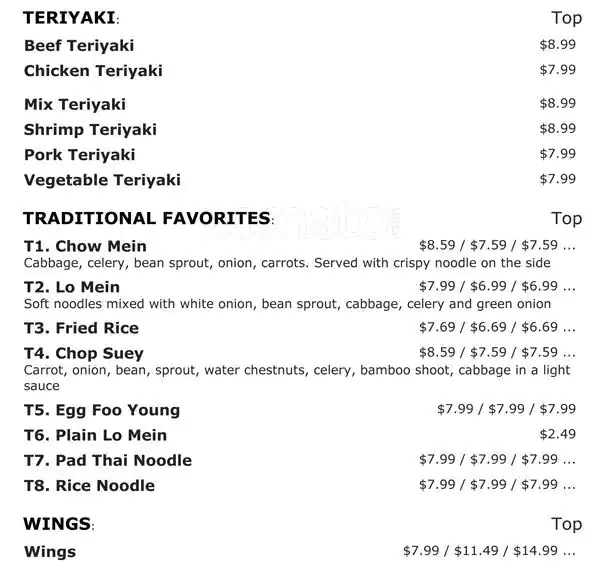 Menu of Skillman Wok, Lake Highlands, Dallas  