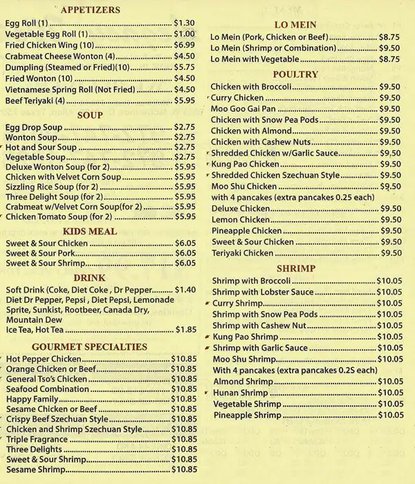 Tasty food Chinesemenu Allen, Allen