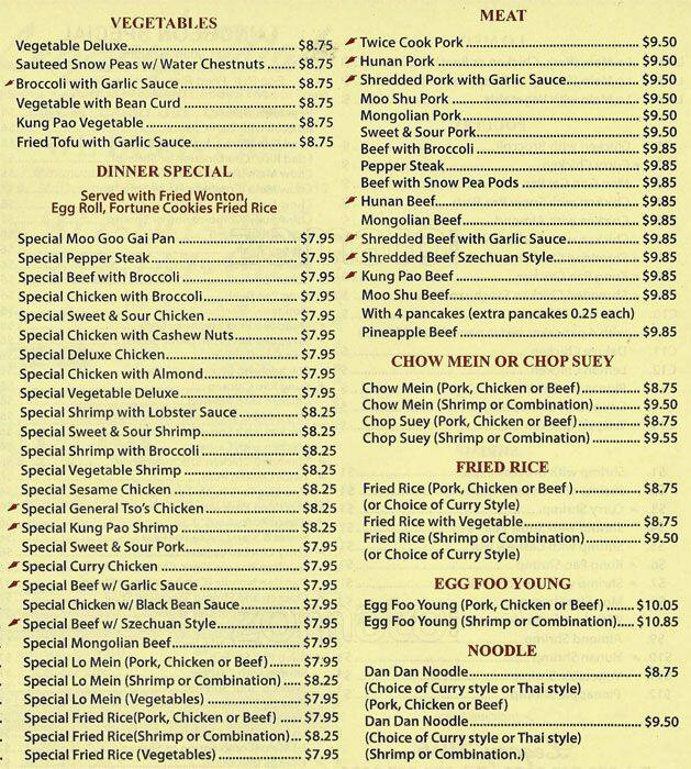 Menu of Legacy Wok, Allen, Allen  