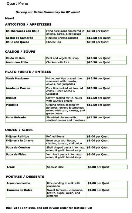 Menu of Luna's Tortillas, Lovefield, Dallas  