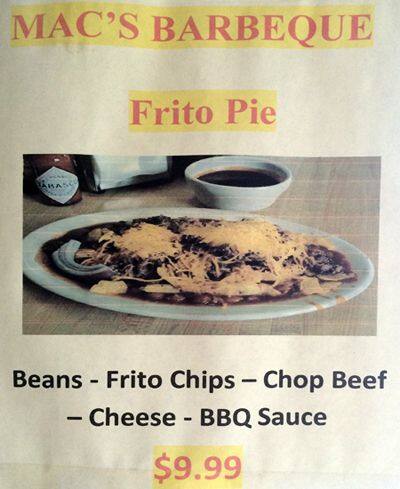 Menu of Mac's Bar-B-Que, Old East Dallas, Dallas  