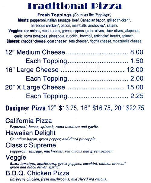 Menu of Mama Mia Pizza & Pasta, Deep Ellum, Dallas  