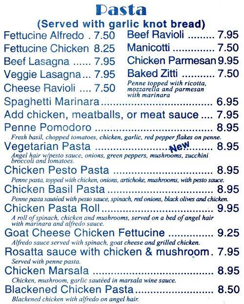 Menu of Mama Mia Pizza & Pasta, Deep Ellum, Dallas  