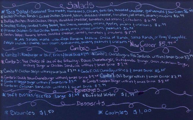 Menu of Melters, Downtown, Dallas  