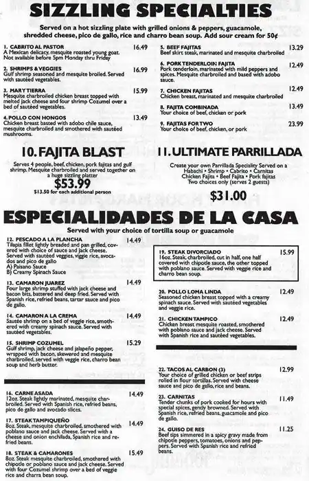 Menu of Mercado Juarez, Arlington, Arlington  